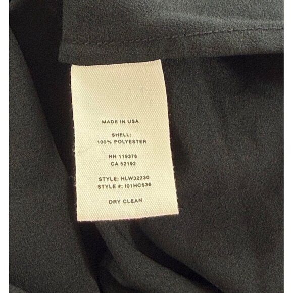 Helmut Lang Black Short Sleeve Blouse Top Boxy Drapey Modern Polyester Size S - Picture 6 of 7